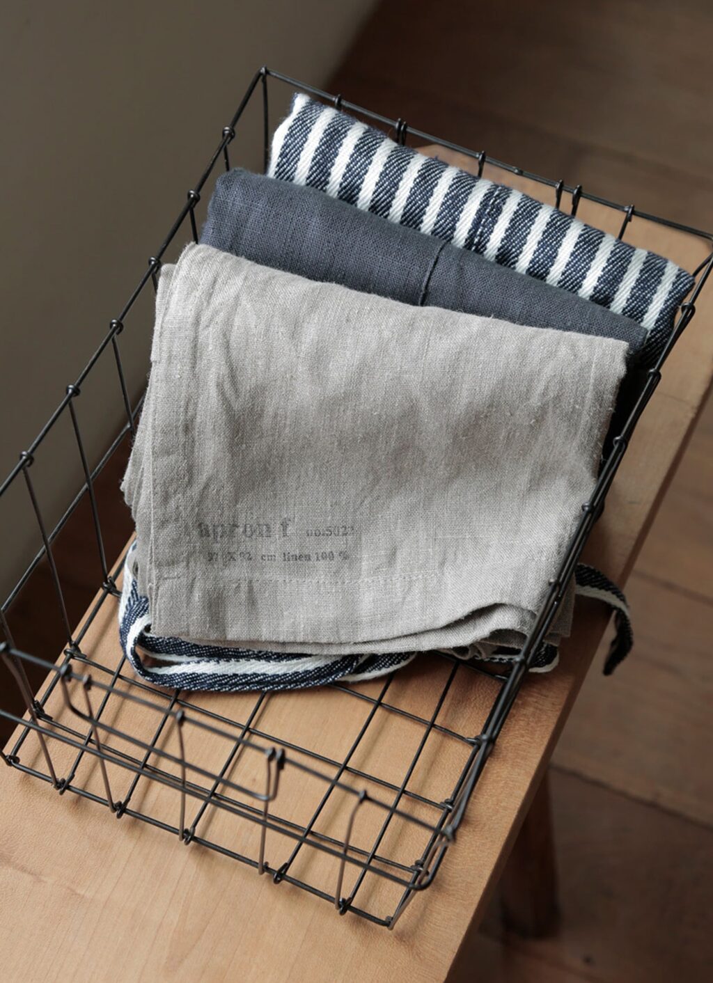 Fog Linen Work - Market Basket - Black