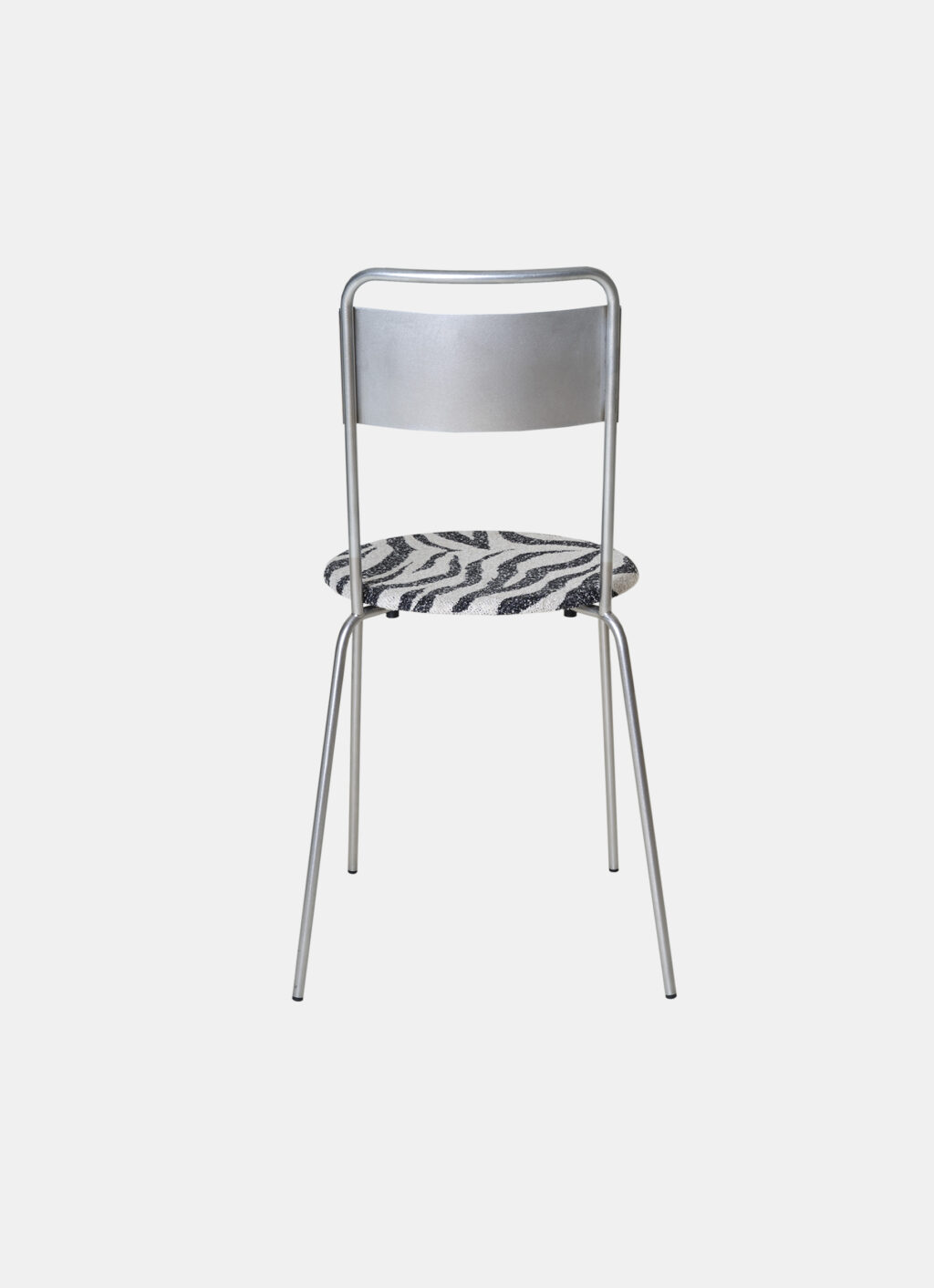 Frama - Petit Rond Chair - Stainless Steel - Zebra Fabric