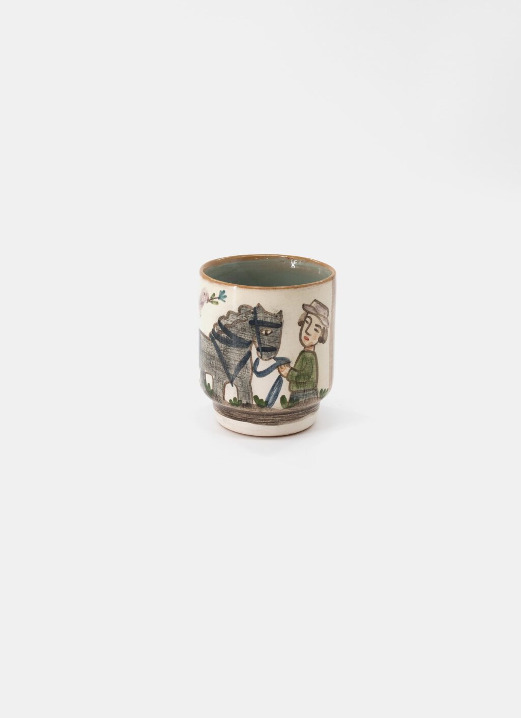 Ori Ceramic - Hand built - Hand painted - Stoneware Cup - E