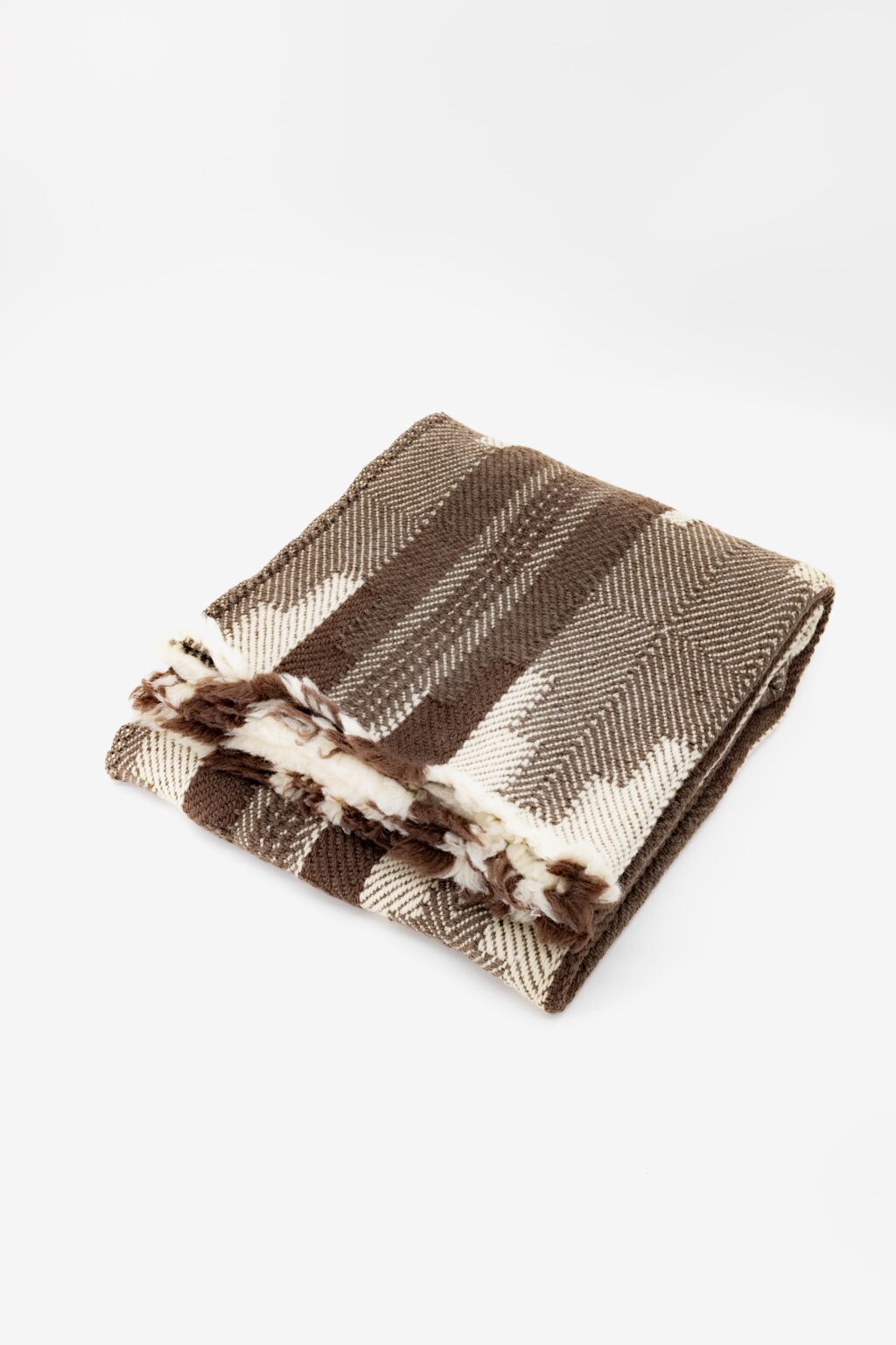 Rodopska Takan - Bulgarian Shevitza Wool Blanket - Brown