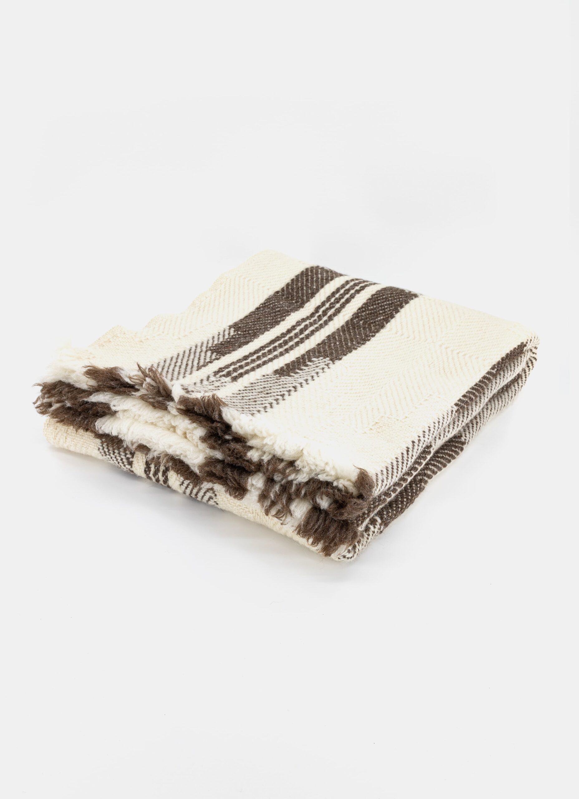 Rodopska Takan - Bulgarian Shevitza Wool Blanket - Natural