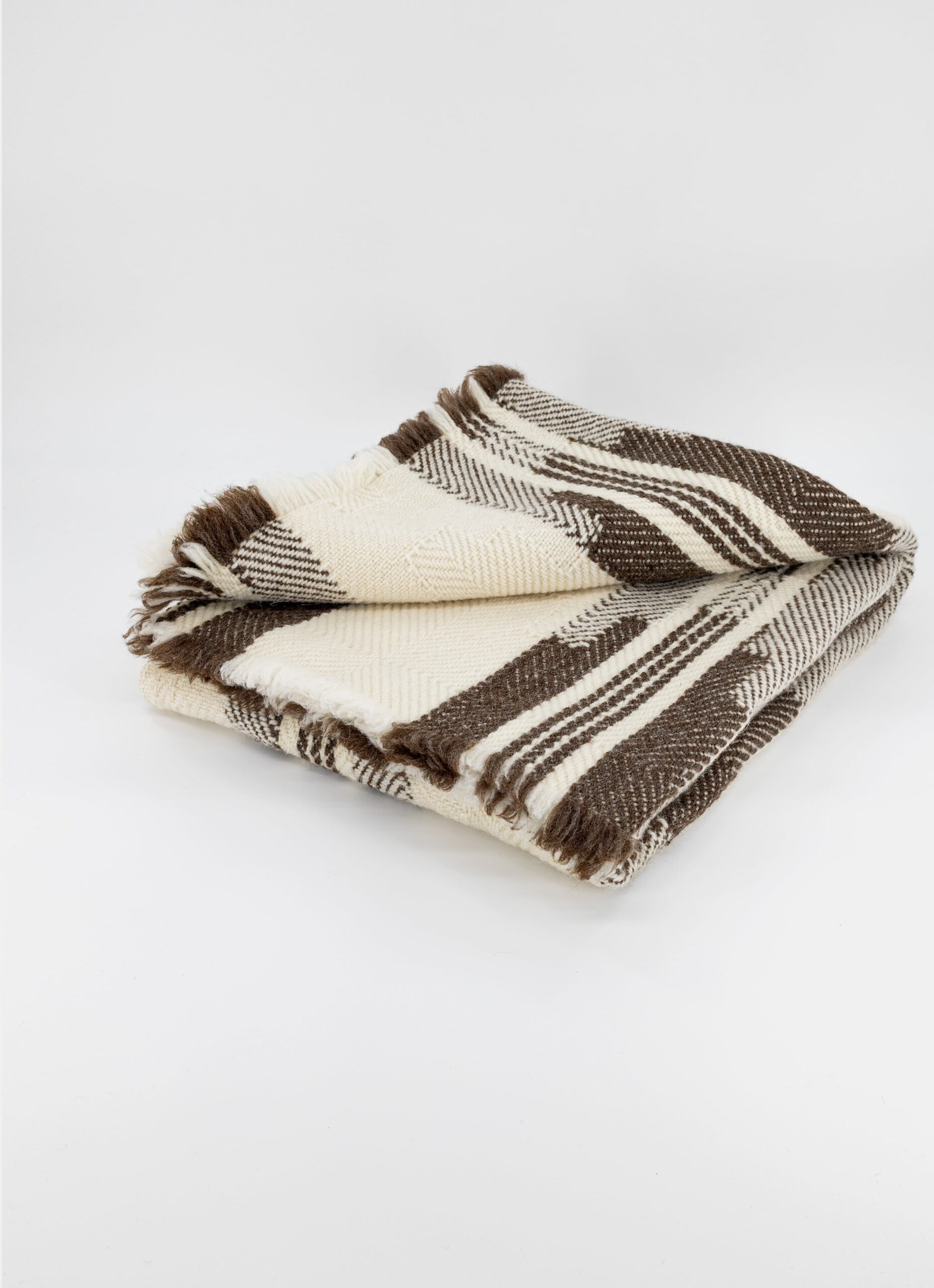Rodopska Takan - Bulgarian Shevitza Wool Blanket - Natural