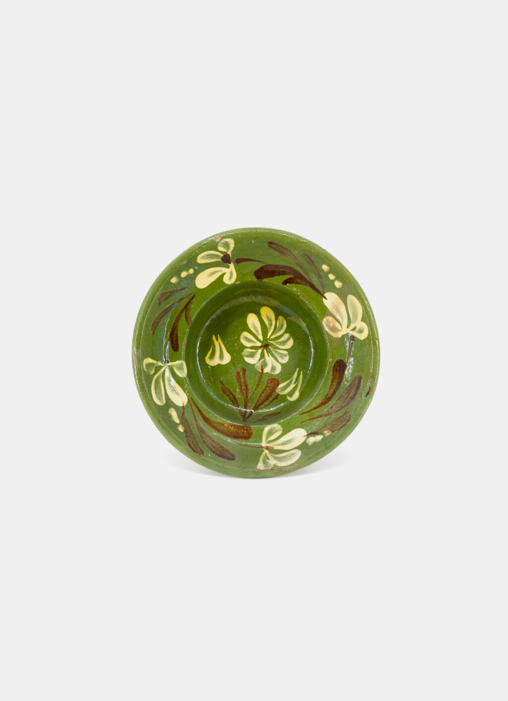 Horezu - Handmade Romanian Stoneware - Wall Plate - Green