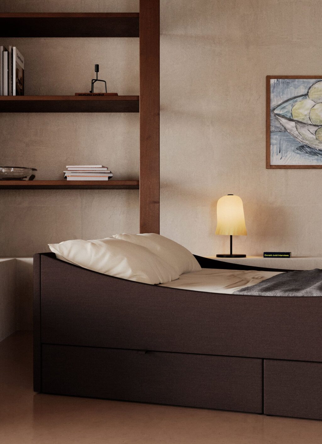 RYE - Curved Bed Frame with Drawers