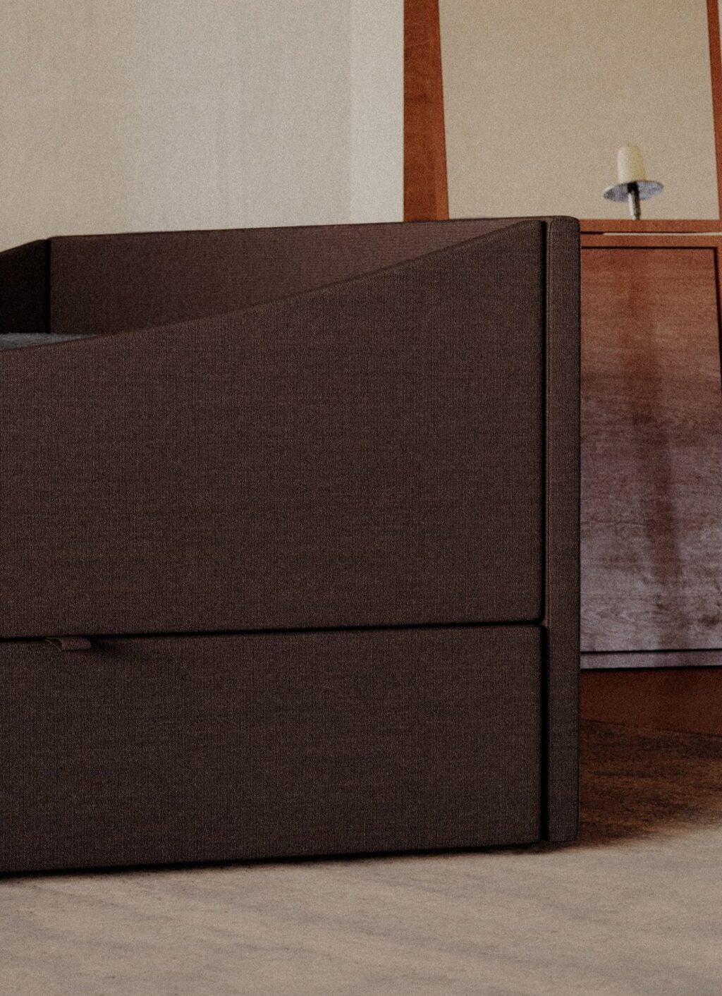 RYE - Curved Bed Frame with Drawers