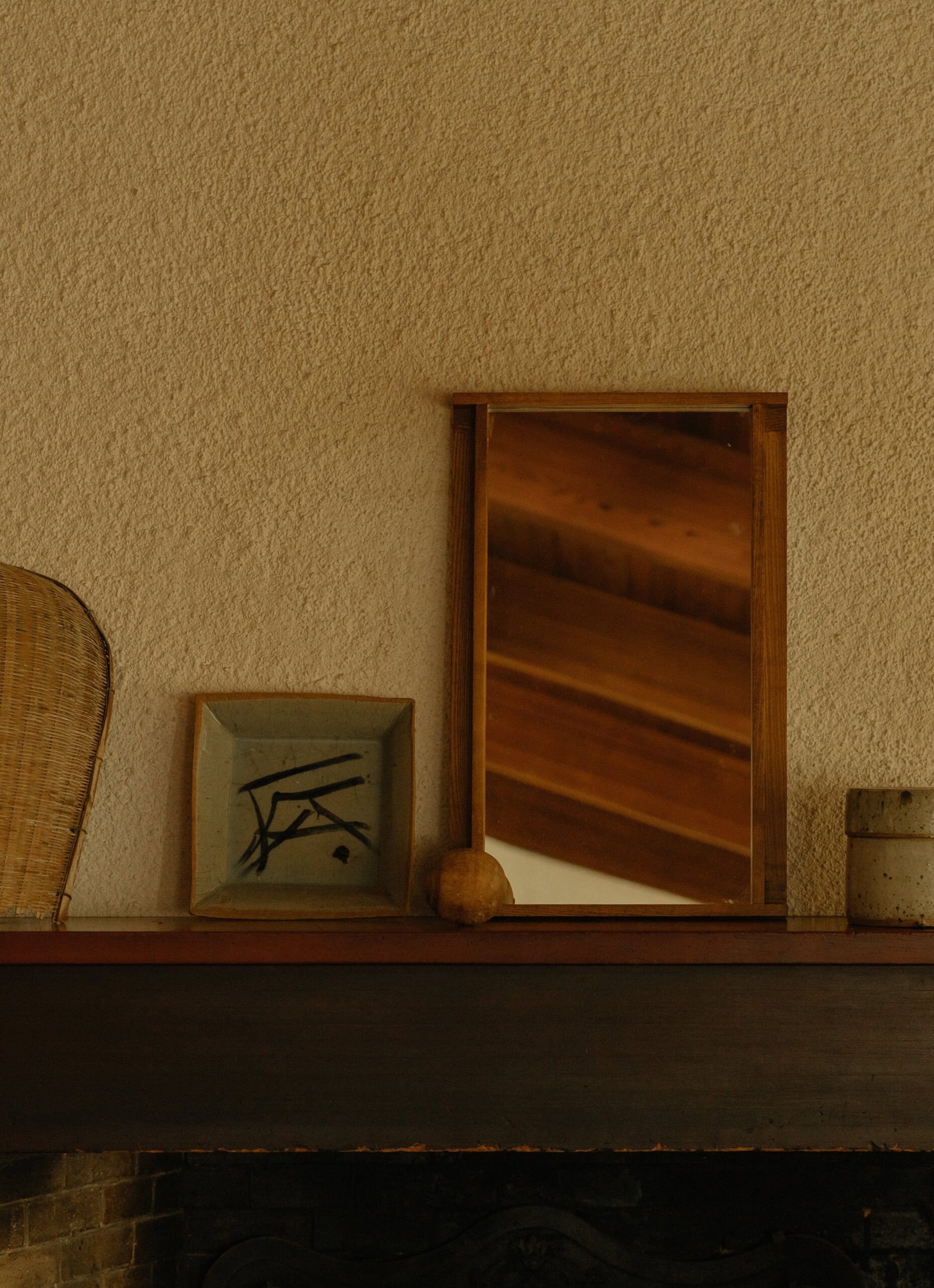 Frama - Symmetry Mirror - Honey Ash Wood - Small