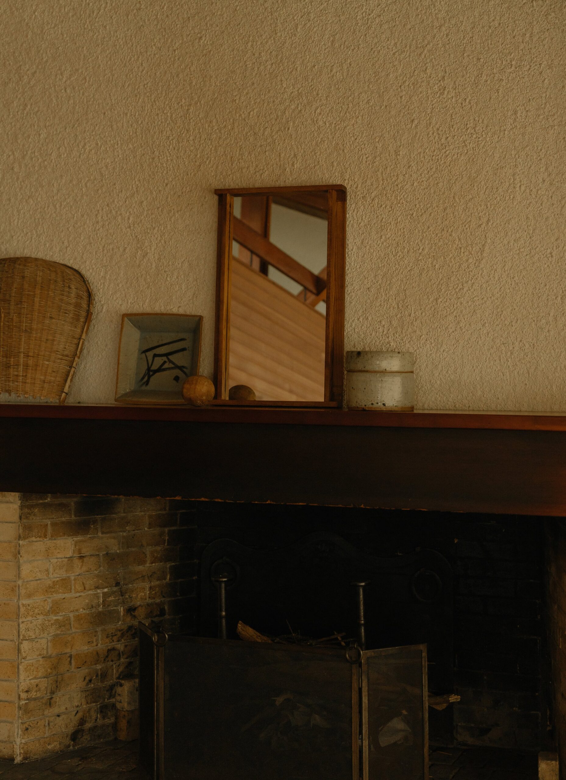 Frama - Symmetry Mirror - Honey Ash Wood - Small