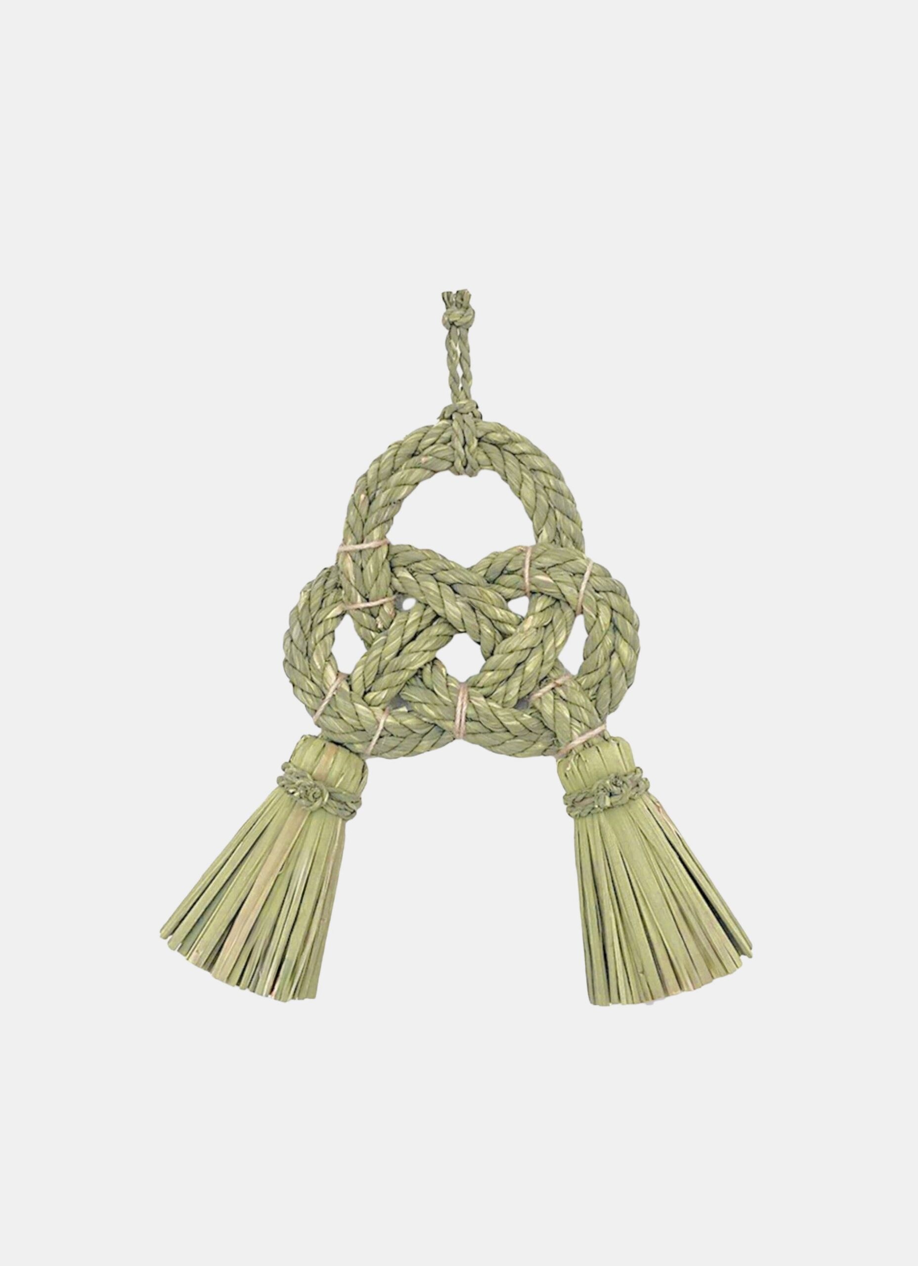 Warazaiku Takubo - Handwoven Straw Amulet - Iwai Musubi - L